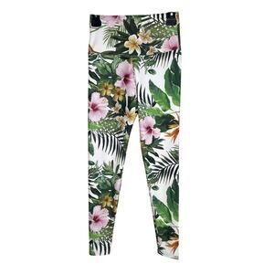 Generation Love Brittany Pull On High Rise Leggings Hibiscus Palm Women's XS NWT